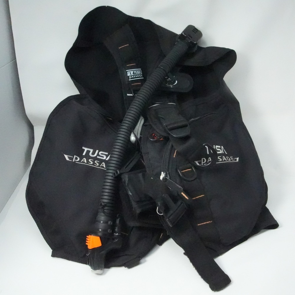 TUSA Diving Buoyancy Compensation Jacket Euro L-XL Black Scuba Vest Snorkeling